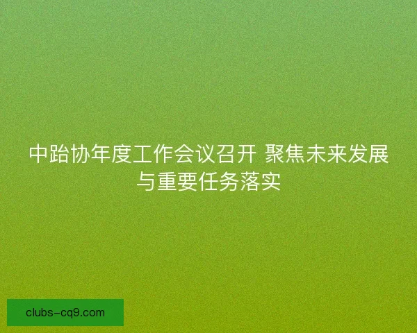 中跆协年度工作会议召开 聚焦未来发展与重要任务落实