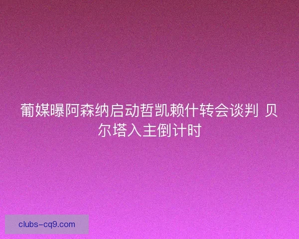 葡媒曝阿森纳启动哲凯赖什转会谈判 贝尔塔入主倒计时